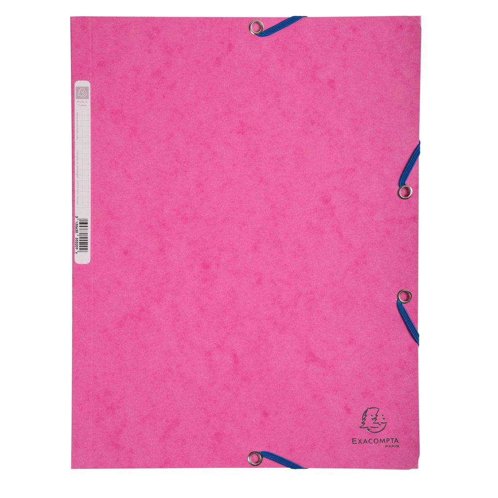 Chemise cartonnée à rabat Rose avec élastique