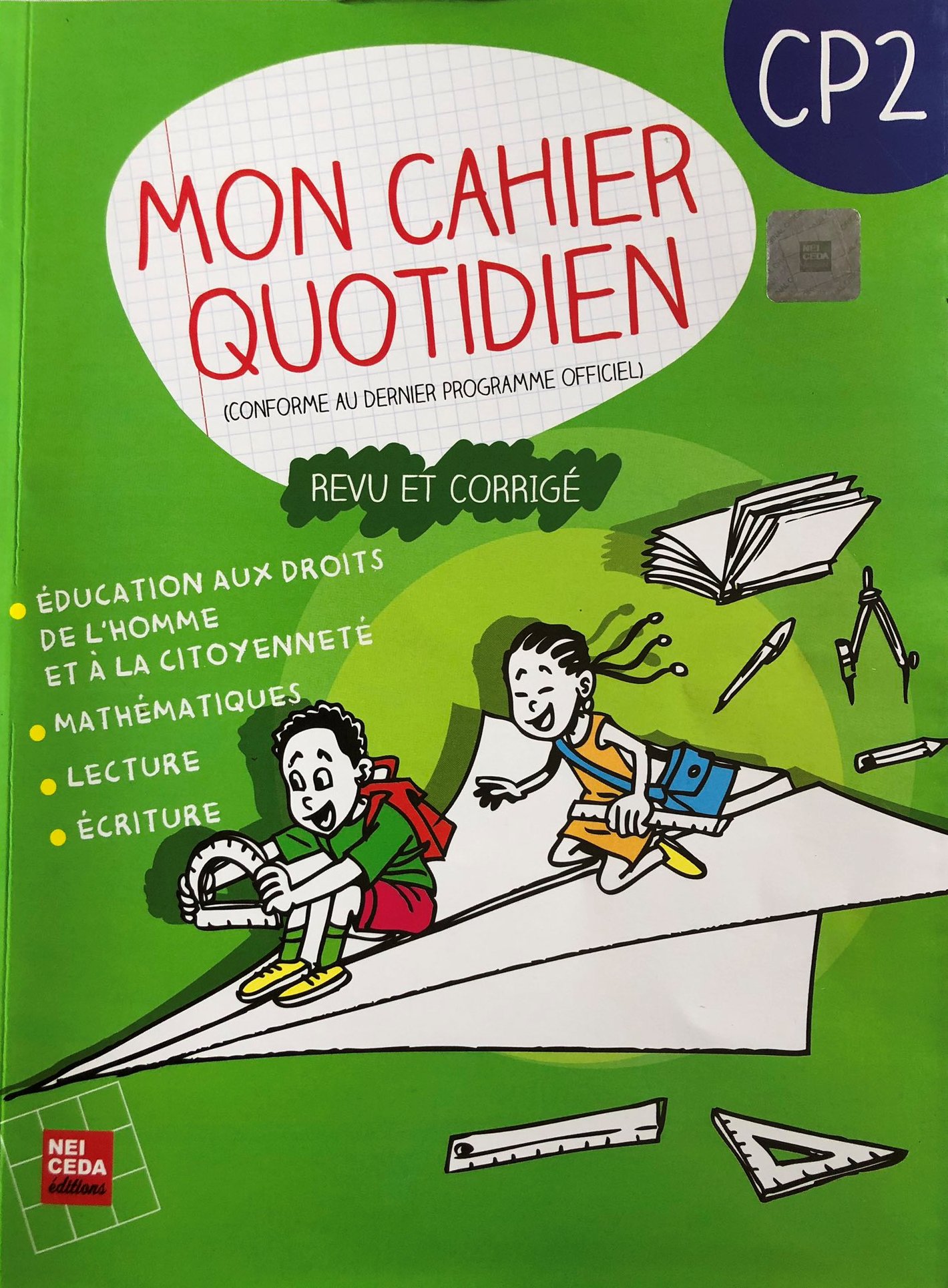 Mon cahier quotidienCP2 - NEI
