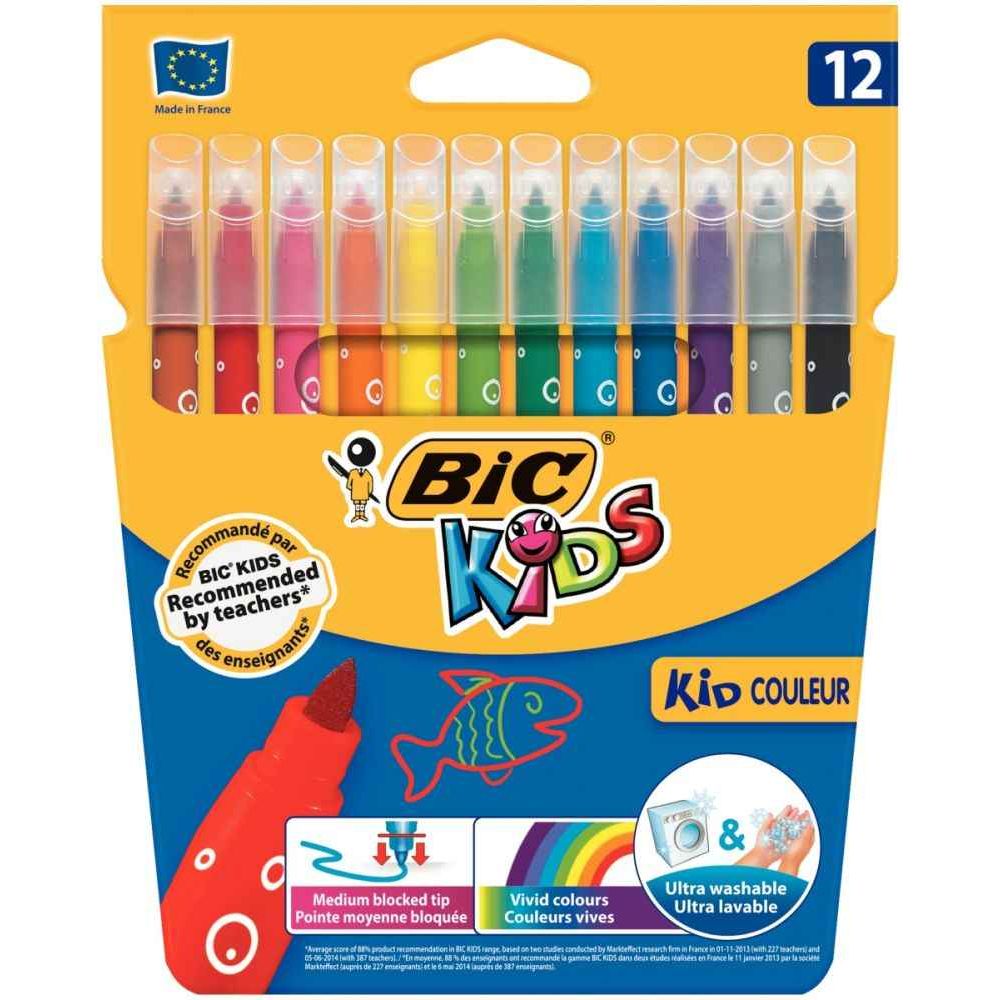 Feutres BIC Pointes moyennes (Paquet de 12)