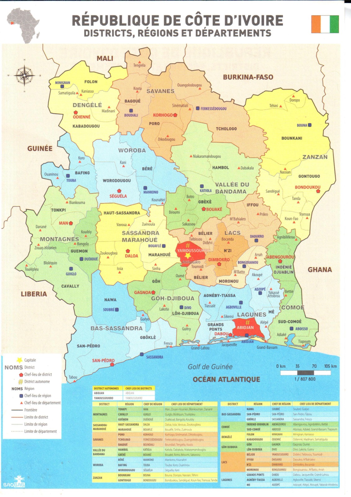 Carte de géographie Petit Format - CIV