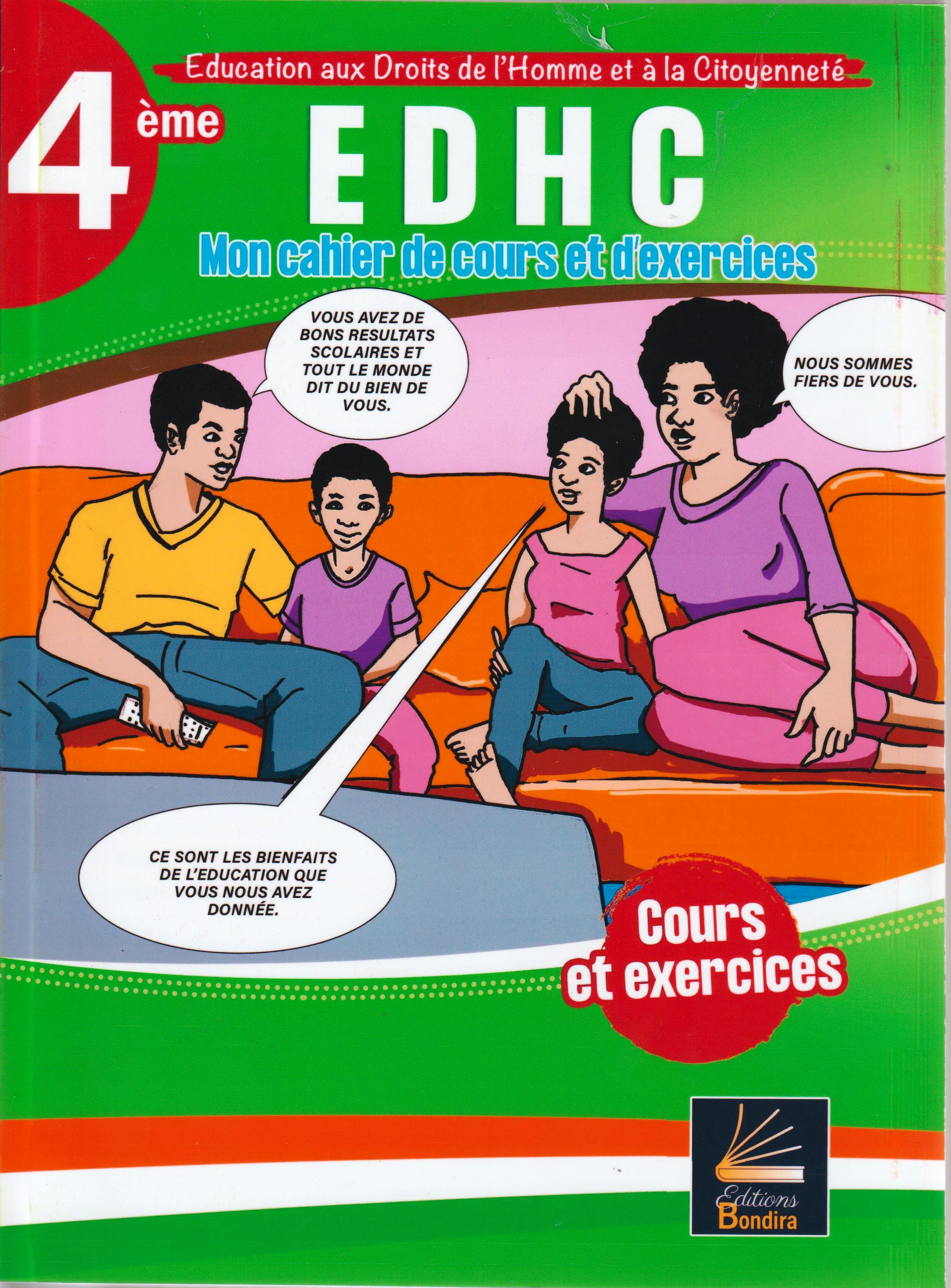 EDHC 4ème MON CAHIER DE COURS ET D'EXERCICES, BONDIRA